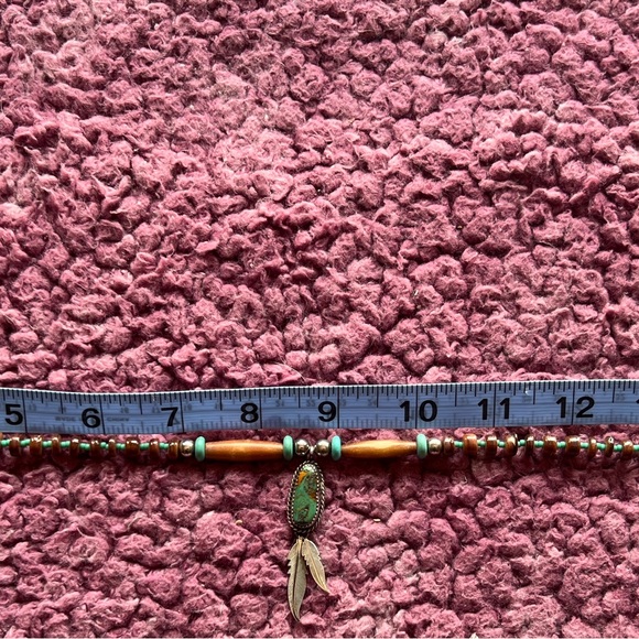 Native American Turquoise bead necklace. Men or woman. Unisex - Picture 5 of 5